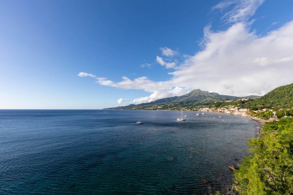Saint-Pierre, Martinique, FWI - View to the city and the Mount Pelee (1)